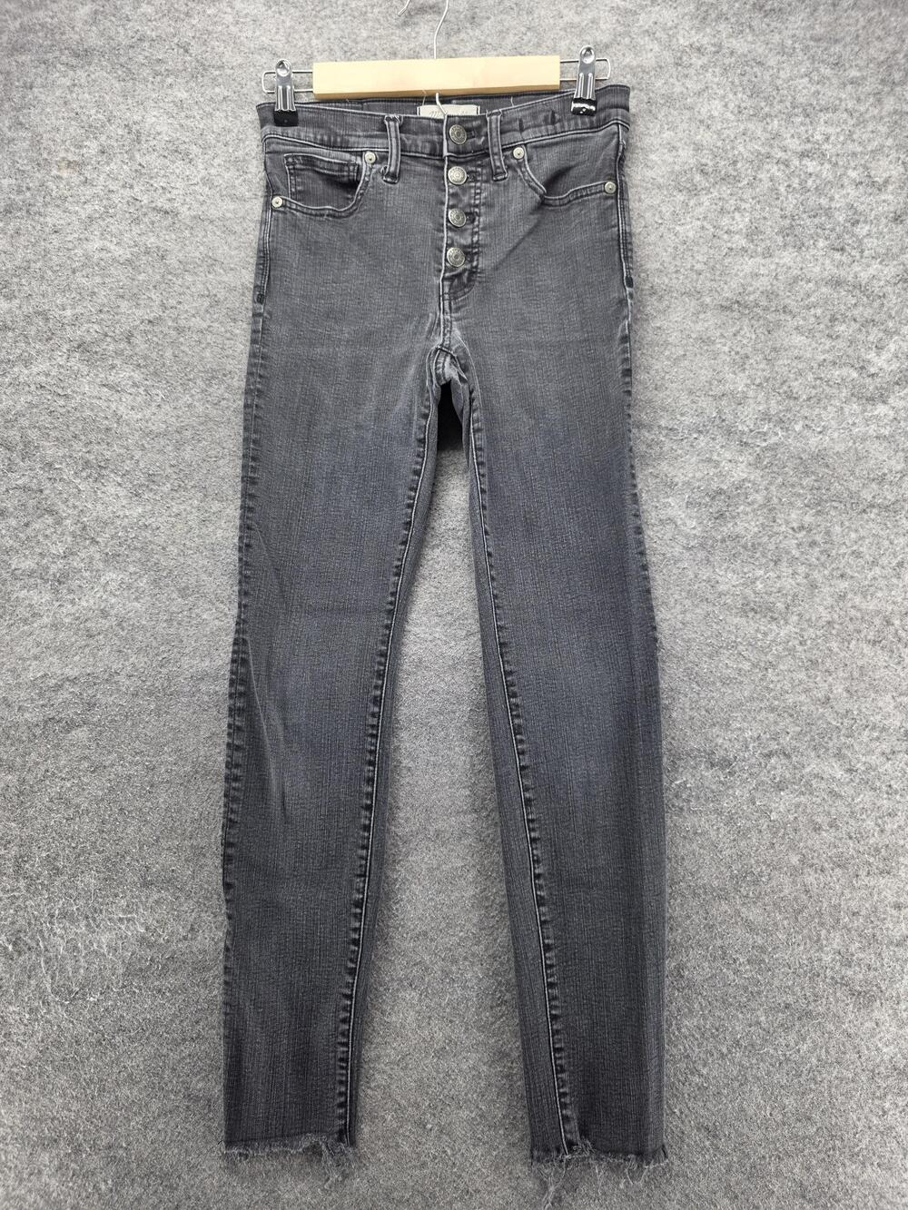 Madewell Jeans Womens 27 Gray Charcoal Wash Skinny High-Rise 27.5 Inseam